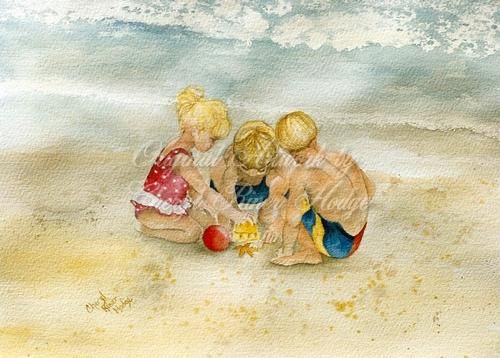 Three on a Beach